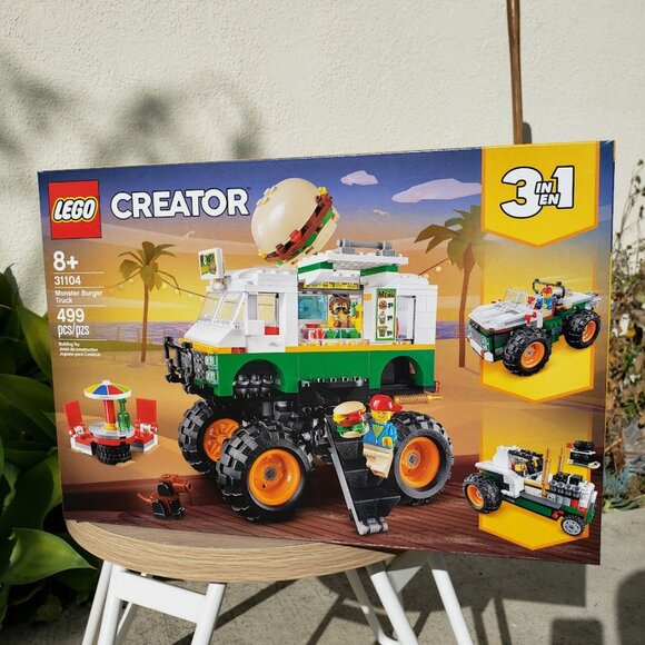 RETIRED LEGO Creator 3in1 Monster Burger Truck 31104 Food Vehicle SEALED NEW 499 - Picture 3 of 16